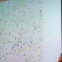 Dr. Richard Jelier, Director of the School of Public, Nonprofit and Health Administration, with the attendance map